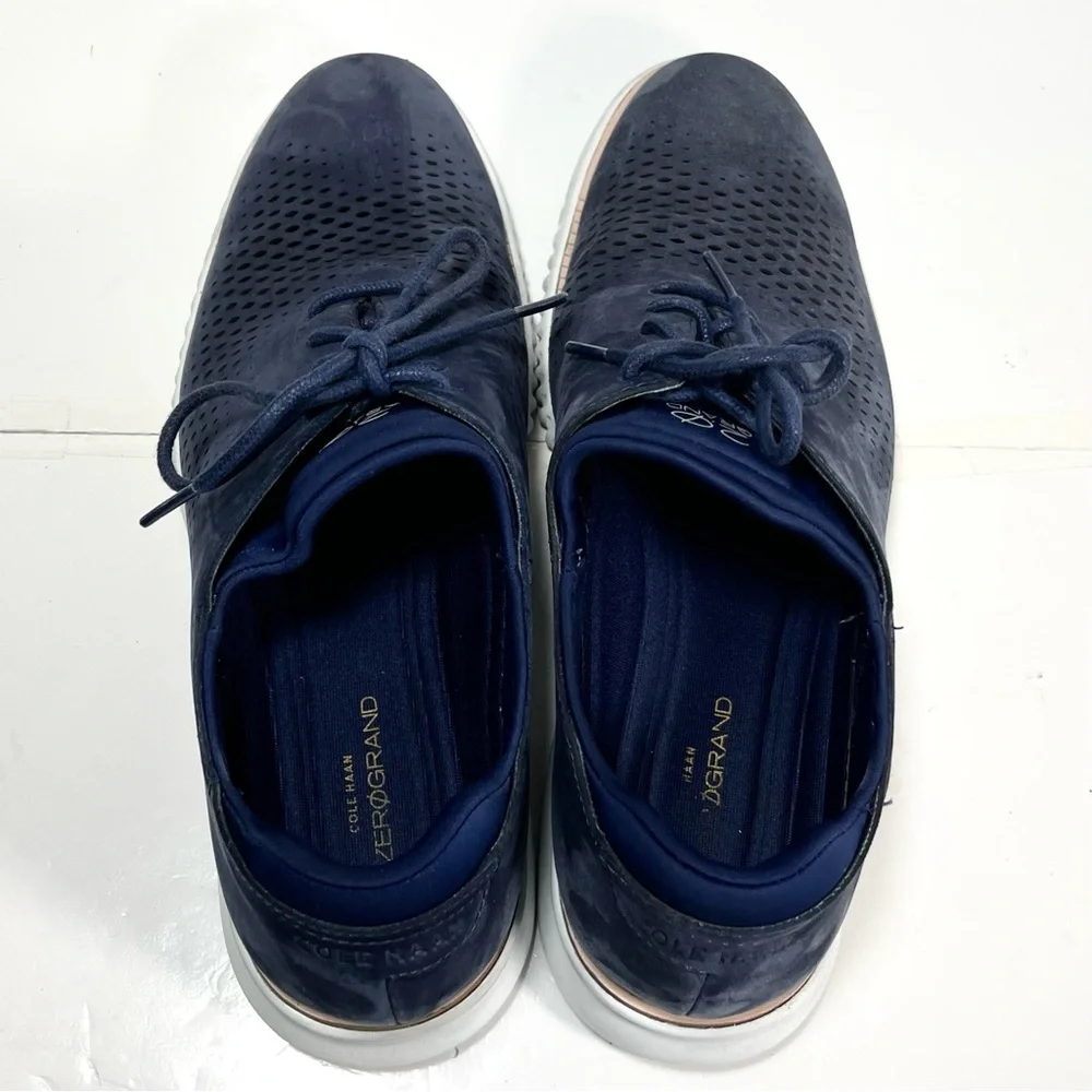 Cole Haan Zerogrand‎ Men's Laser Wing Oxford’s Size 9.5M Blue Leather